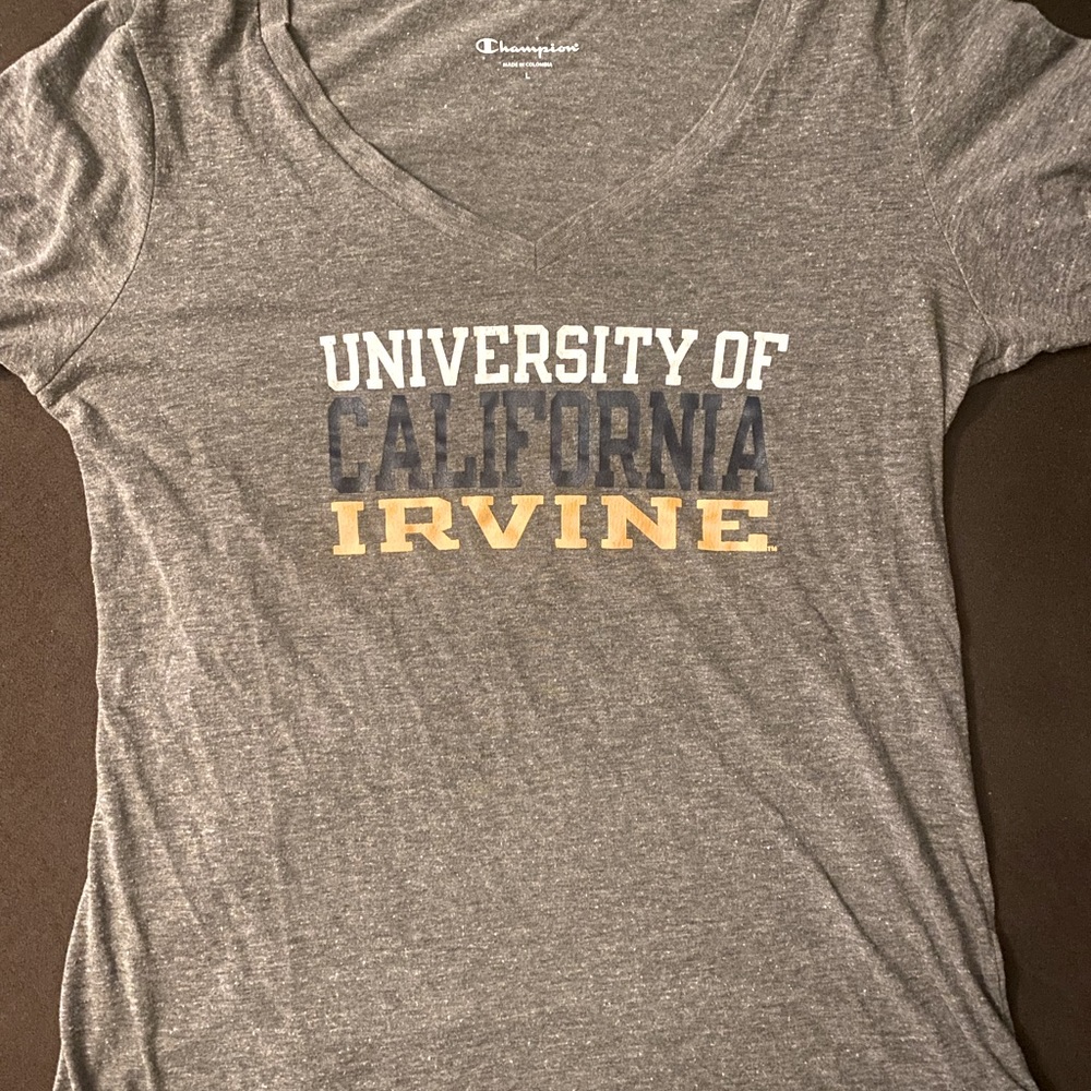 Champion brand University of California Irvine (UCI) t-shirt.